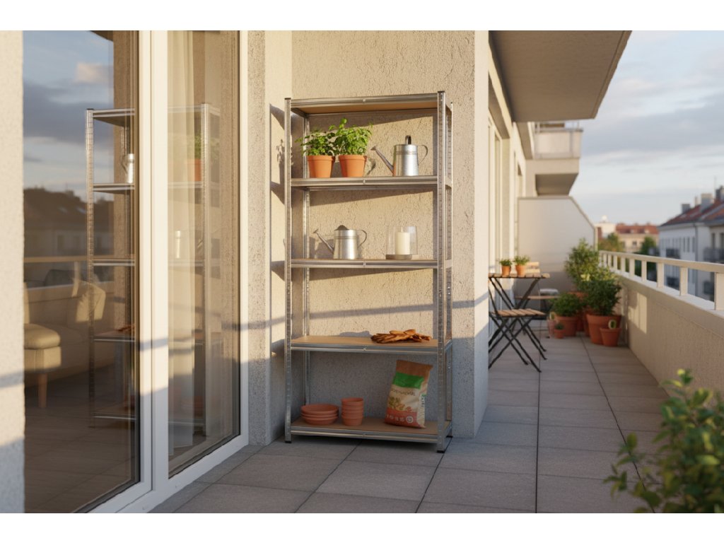 Galvanized metal rack Mamutex Standard 1800x900x400 mm - 5 shelves, load capacity 875 kg
