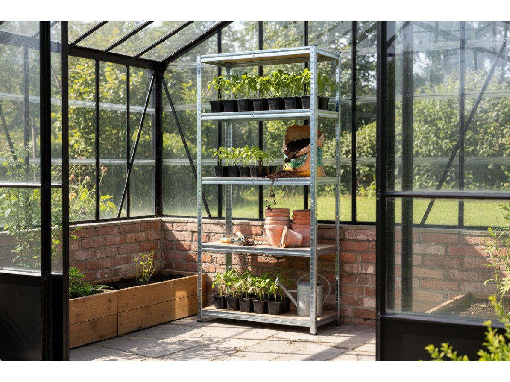 Galvanized metal rack Mamutex Standard 1800x900x400 mm - 5 shelves, load capacity 875 kg