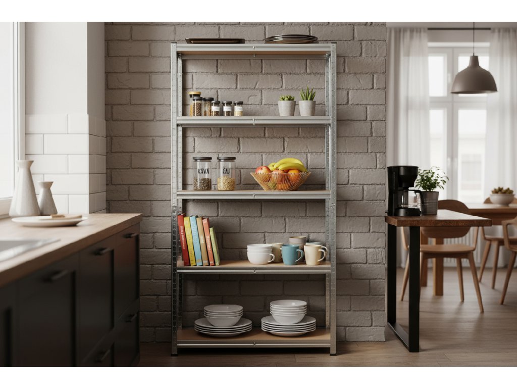 Galvanized metal rack Mamutex Standard 1800x900x400 mm - 5 shelves, load capacity 875 kg