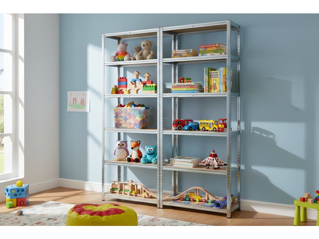 Galvanized metal rack Mamutex Standard 1800x900x400 mm - 5 shelves, load capacity 875 kg