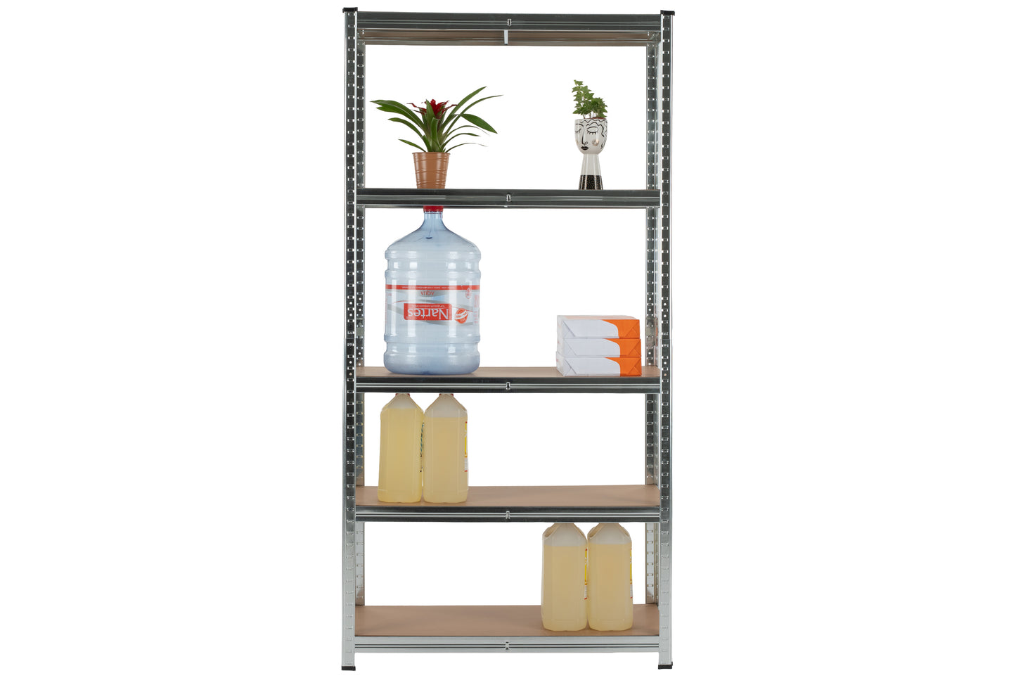 Regál MAMUTEX 180x90x40 cm, nosnost 875 kg, zinkovaná konstrukce, 5x MDF police